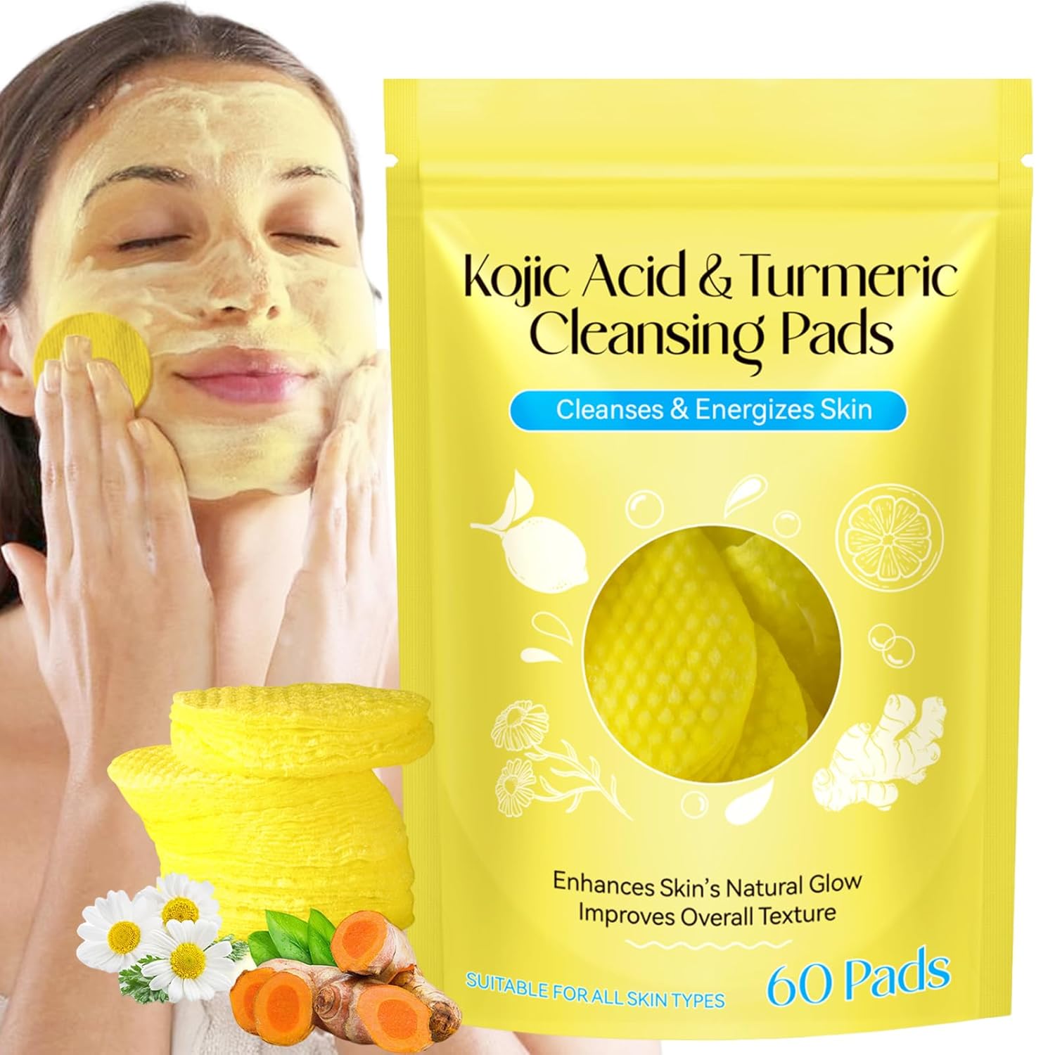 Turmeric Acid Cleansing Pad Brightens And Softens Skin