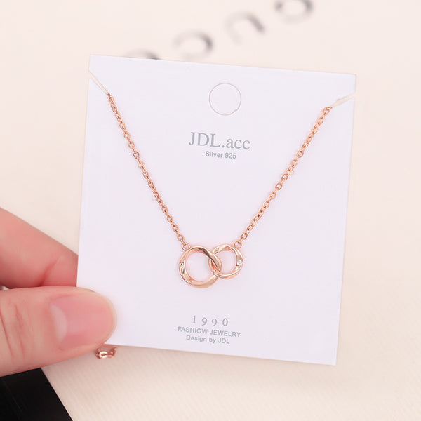 Mobius Strip Necklace Female Summer Circle Clavicle Chain