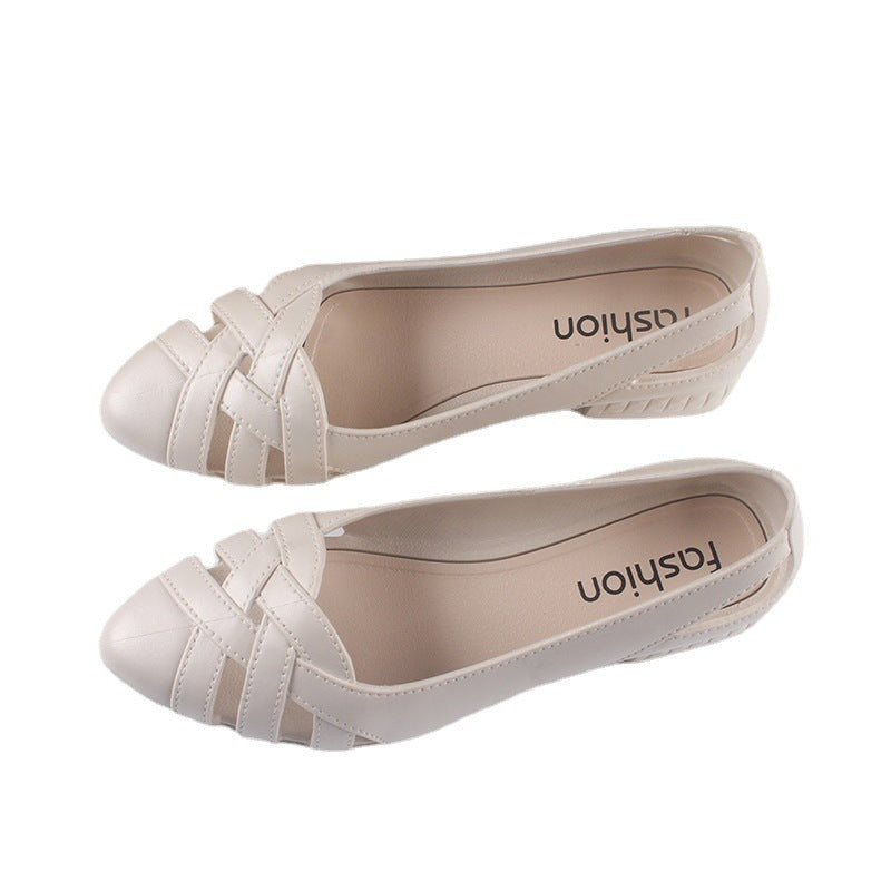 Solid Color Hollowed Leisure Women's Sandals