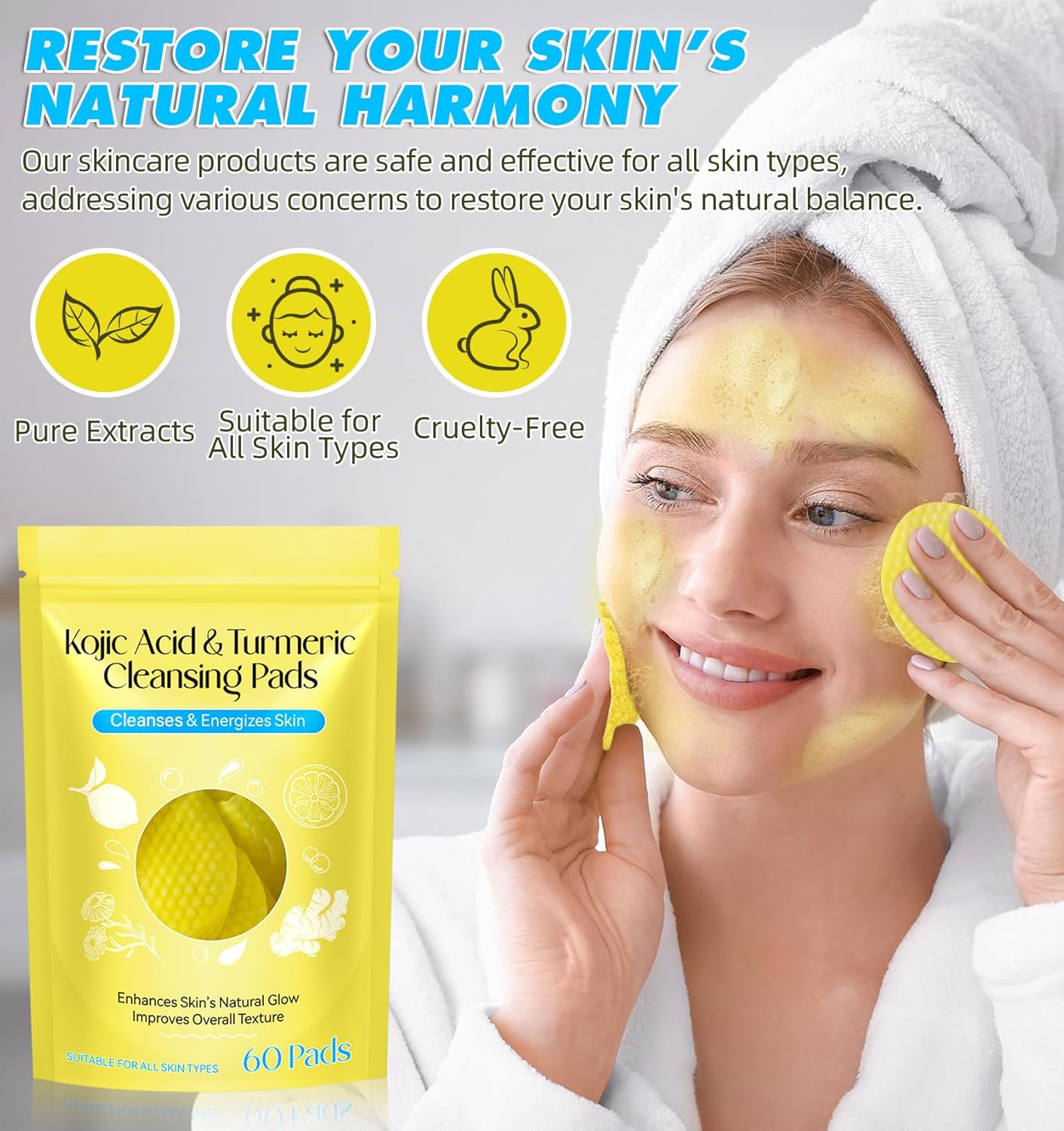 Turmeric Acid Cleansing Pad Brightens And Softens Skin