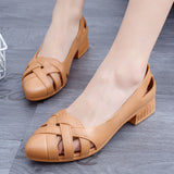 Solid Color Hollowed Leisure Women's Sandals