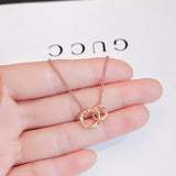 Mobius Strip Necklace Female Summer Circle Clavicle Chain