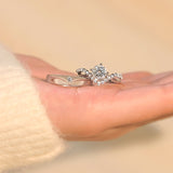Crown Love One Pair Of Lovers Open Open S925 Silver Moissanite High Sense Couple Rings
