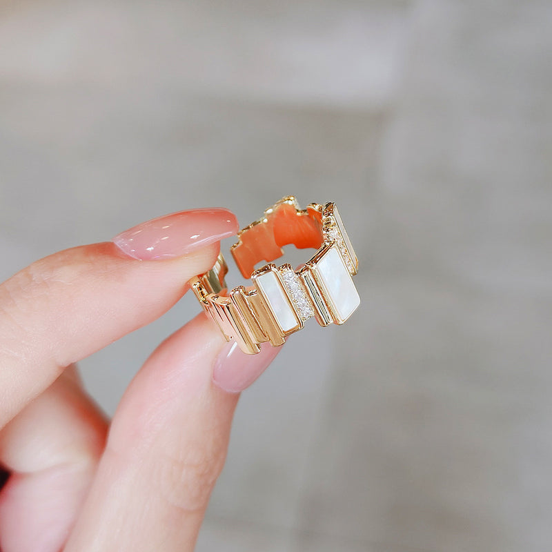 Adjustable New Geometric Design Square Ring For Women