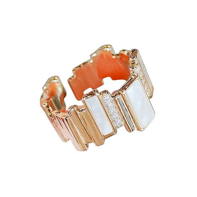 Adjustable New Geometric Design Square Ring For Women