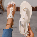 Summer New Foreign Trade Plus Size Flip-Toe Comfortable Outdoor Elastic Strap Sandals