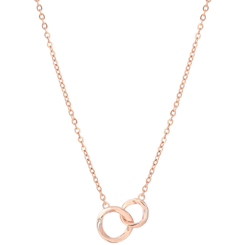 Mobius Strip Necklace Female Summer Circle Clavicle Chain