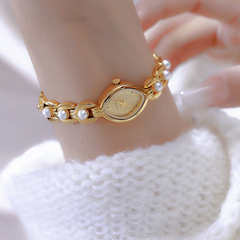 Mid-ancient Light Luxury Imitation Pearl Elegant Women's Watch